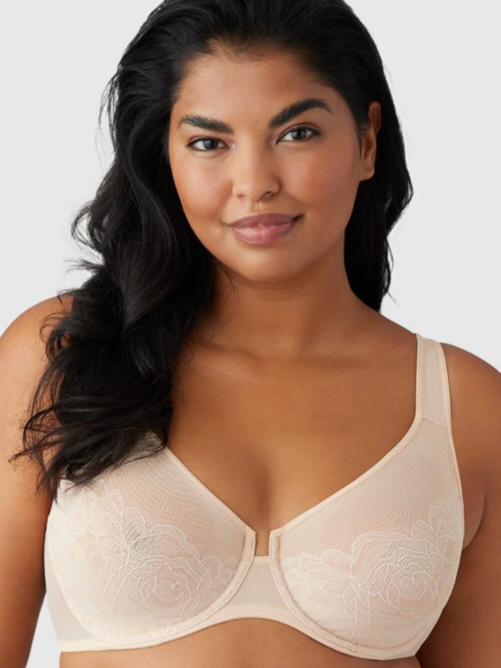 Wacoal Stark Beauty Underwire Unlined Full Coverage Lace 855225 Beige 32DDD